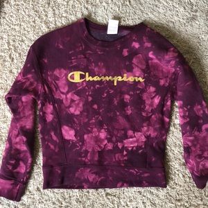 Tie dye champion sweatshirt